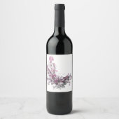 ブルーベリー抽象化 ワインラベル (正面)