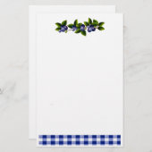 ブルーベリー文房具 便箋 (正面/裏面)