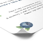 ブルーベリー時間カプセル1歳の誕生日 ポスター (角)