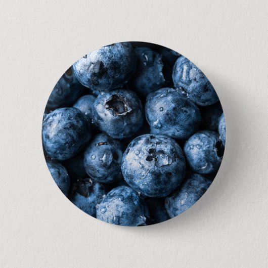 ブルーベリー果実 缶バッジ (正面)