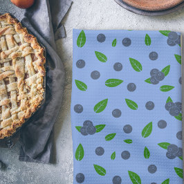 ブルーベリー柄のキッチンタオル キッチンタオル