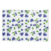 ブルーベリー柄 水彩 ヴィンテージ かわいい ベリー 枕カバー (裏面)