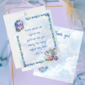 ブルーベリー格言ベビーシャワーありがとう サンキューカード