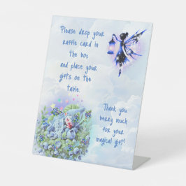 ブルーベリー格言ベビーBashテーブル 台座サイン