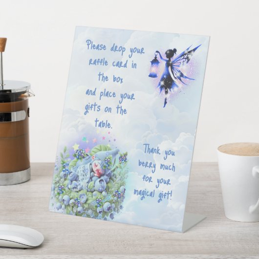 ブルーベリー格言ベビーBashテーブル 台座サイン (インサイチュ)