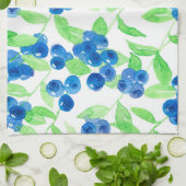 ブルーベリー水の色パターン キッチンタオル (折り畳み)