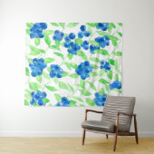 ブルーベリー水の色パターン タペストリー (インサイチュ(横))