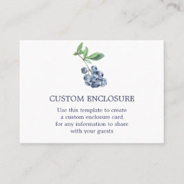 ブルーベリー水彩囲いカード 名刺