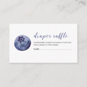 ブルーベリー水色ベビーシャワーオムツラッフル エンクロージャーカード (正面)