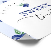 ブルーベリー甘いお菓子の誕生日パーティー ポスター (角)