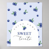 ブルーベリー甘いお菓子の誕生日パーティー ポスター (正面)
