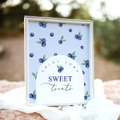 ブルーベリー甘いお菓子の誕生日パーティー ポスター