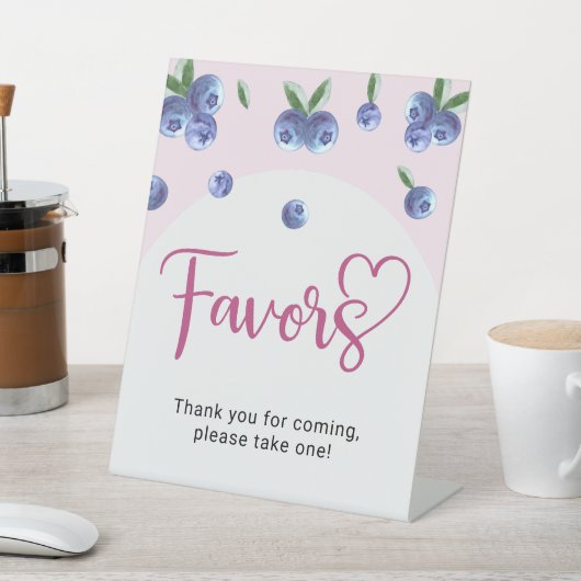 ブルーベリー甘い水の色の女の子の赤ちゃんシャワーの好意 台座サイン (インサイチュ)