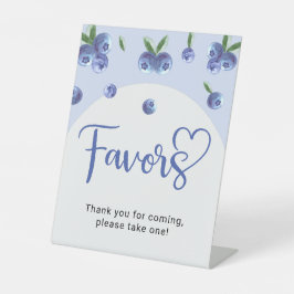 ブルーベリー甘い水の色の少年の赤ちゃんシャワーの好意 台座サイン