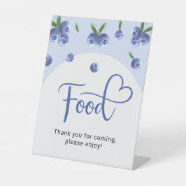 ブルーベリー甘い水の色の少年の赤ちゃんシャワー食品 台座サイン