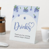 ブルーベリー甘い水の色の男の子の赤ちゃんシャワー飲料 台座サイン (インサイチュ)