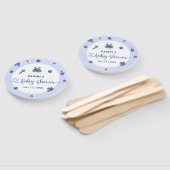 ブルーベリー甘い水の色の男の子の赤ちゃんシャワー ハンドファン (組立なし)