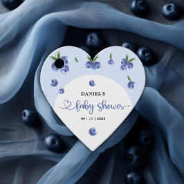 ブルーベリー甘い水の色の男の子の赤ちゃんシャワー フェイバータグ