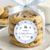 ブルーベリー甘い水の色の男の子の赤ちゃんシャワー ラウンドシール