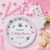 ブルーベリー甘い水の色ガールベビーシャワー ペーパープレート (パーティー)