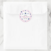 ブルーベリー甘い水の色ガールベビーシャワー ラウンドシール (バッグ)