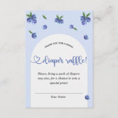 ブルーベリー甘い男の子の赤ちゃんシャワーおむつラッフル エンクロージャーカード (正面)