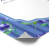 ブルーベリー甘い赤ちゃんシャワーメニュー ポスター (角)