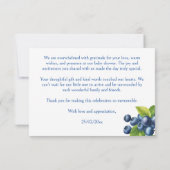 ブルーベリー甘い赤ちゃんシャワー サンキューカード (裏面)