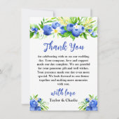 ブルーベリー結婚フローラ サンキューカード (正面)