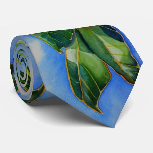 ブルーベリー絵画の水色の青い果実 ネクタイ (ロール)