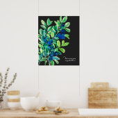 ブルーベリー絵画ズ ポスター (キッチン)