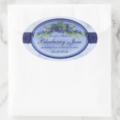 ブルーベリー缶詰ラベル3a 楕円形シール (バッグ)