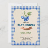 ブルーベリー誕生日テーマパーティー招待状 招待状 (正面)