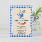 ブルーベリー誕生日テーマパーティー招待状 招待状 (スタンド正面)