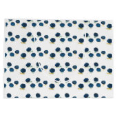 ブルーベリー誕生日パーティブルーベリー果実の夏 ラージペーパーバッグ (裏面)