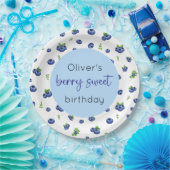 ブルーベリー誕生日ベリースイーツ ペーパープレート (パーティー)