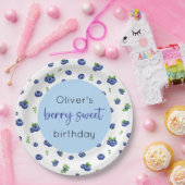 ブルーベリー誕生日ベリースイーツ ペーパープレート (パーティー)
