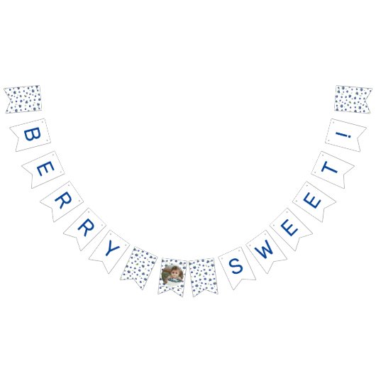 ブルーベリー誕生日ベリースイートフォト バンティングフラッグ (全)