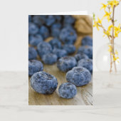 ブルーベリー誕生日 カード (黄色い花)