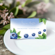 ブルーベリー赤ちゃんシャワーおむつラッフルエンクロージャカード