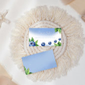 ブルーベリー赤ちゃんシャワーおむつラッフルエンクロージャカード 名刺