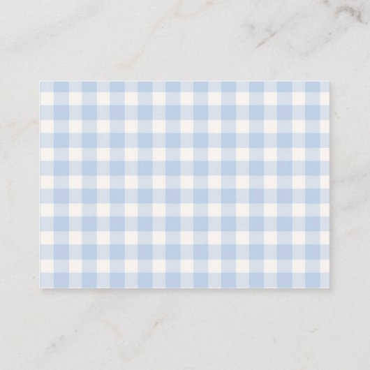 ブルーベリー赤ちゃんシャワーおむつラッフルエンクロージャー エンクロージャーカード (裏面)