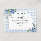 ブルーベリー赤ちゃんシャワーおむつラッフルエンクロージャー エンクロージャーカード (正面)