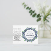 ブルーベリー赤ちゃんシャワーブックベビーリクエスト エンクロージャーカード (スタンド正面)