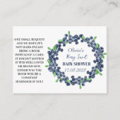 ブルーベリー赤ちゃんシャワーブックベビーリクエスト エンクロージャーカード (正面)