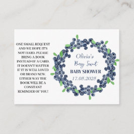 ブルーベリー赤ちゃんシャワーブックベビーリクエスト エンクロージャーカード