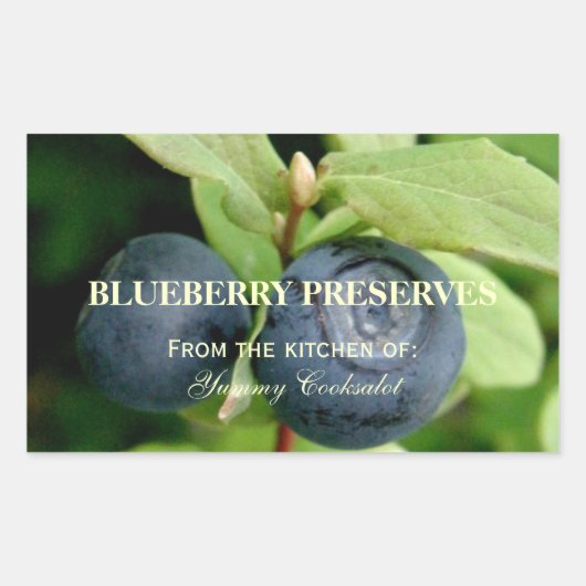 ブルーベリー類(Vaccinium ovalifolium) 長方形シール (正面)