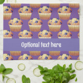 ブルーベリー風味マフィンのバッチ独自の文字 キッチンタオル (折り畳み)