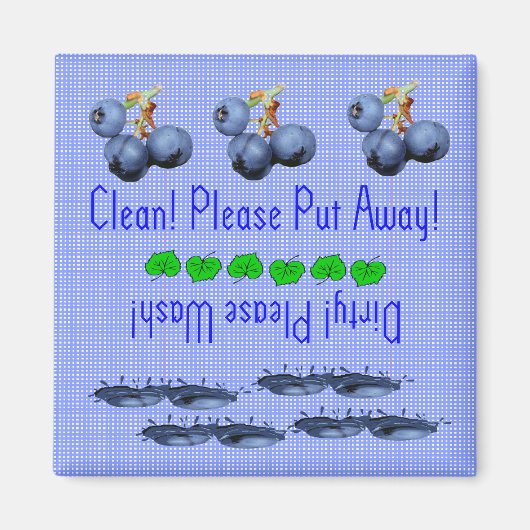 ブルーベリー食洗機磁石 マグネット (正面)