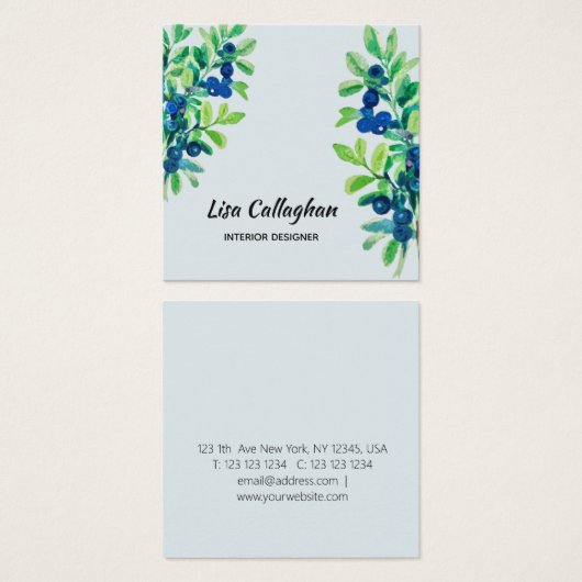 ブルーベリー (正面&裏面)